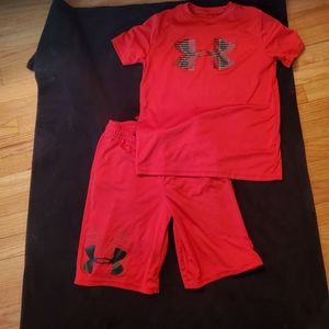 Under Armour tshirt and shorts